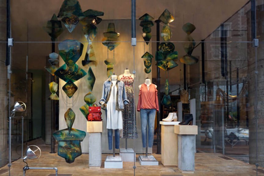 Storefront window at Anthropologie