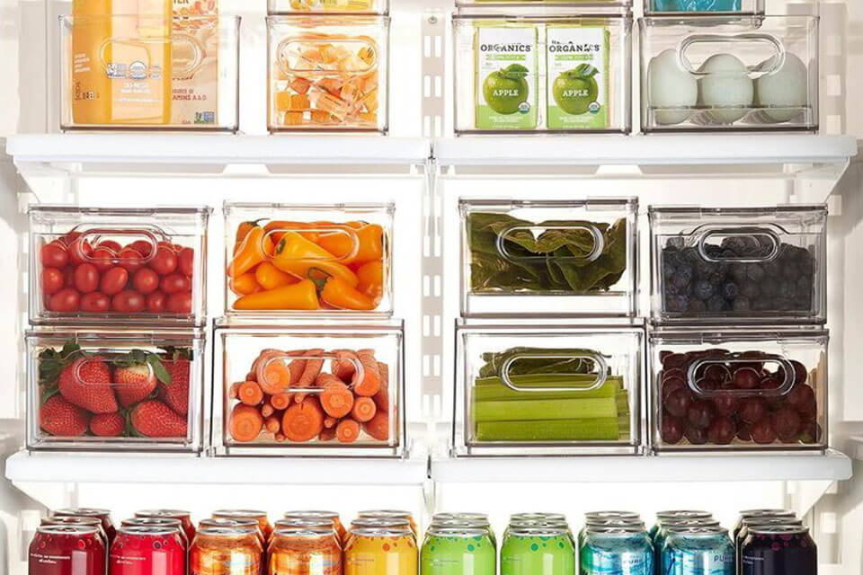 Plastic containers from The Container Store